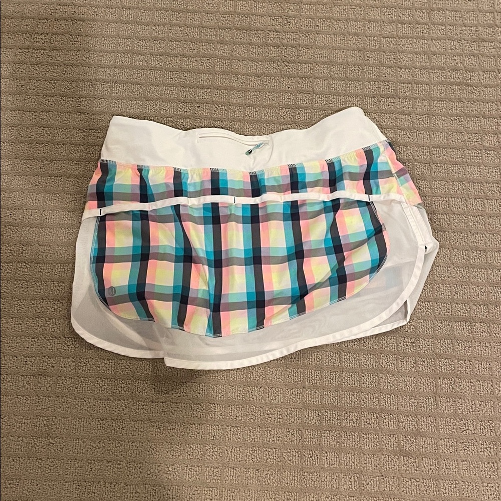 Lululemon Colorful Plaid Athletic Skort - Picture 3 of 5